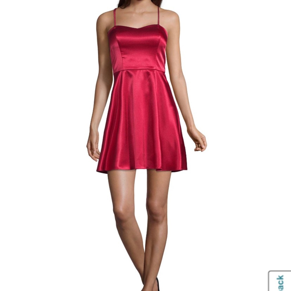 BY&BY juniors satin prom dress